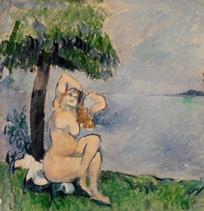 Bader aan de kust, ca. 1875 door Paul Cézanne